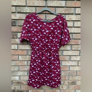NWT Crimson Medium Dress with Elephant Print
